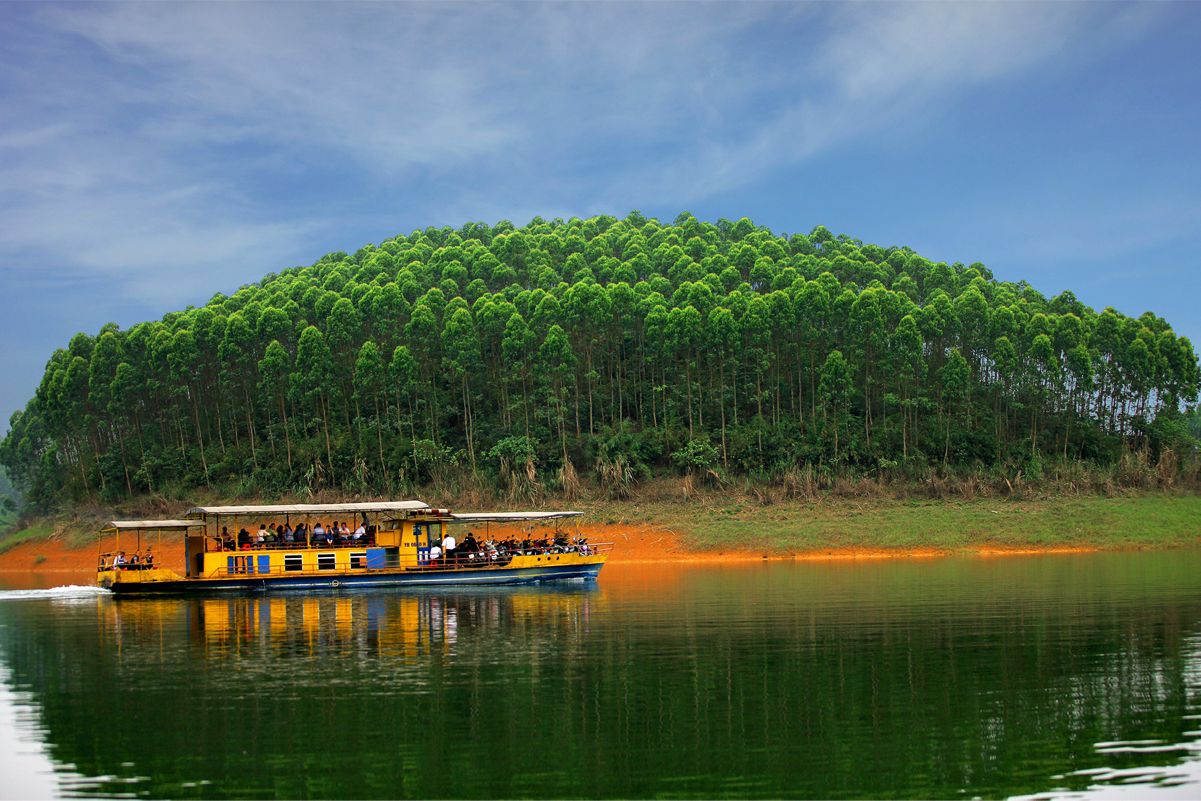 Cruise on the river by boat