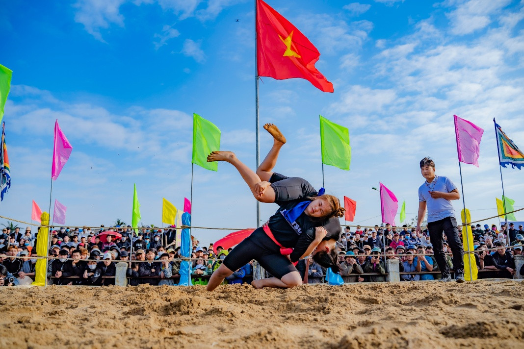 Sinh Village Wrestling Festival in Early Spring